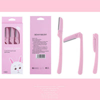 HKM-513299 Folding Eyebrow Shaping Knife with Decorative Trimmer