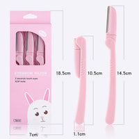 HKM-513299 Folding Eyebrow Shaping Knife with Decorative Trimmer