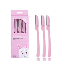 HKM-513299 Folding Eyebrow Shaping Knife with Decorative Trimmer