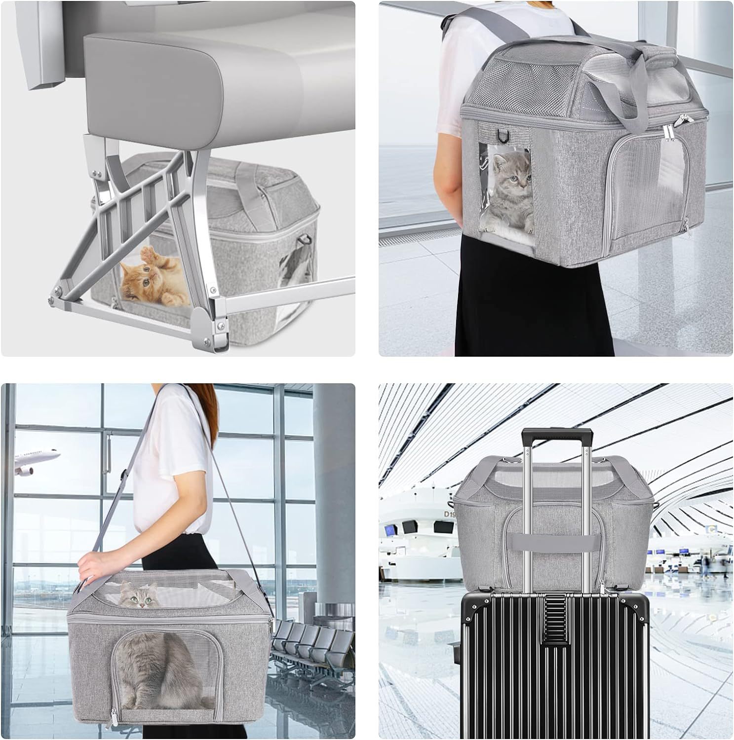 HKM-379027 Breathable Portable Dog and Cat Backpack Carrier for Travel and Outdoor Adventures