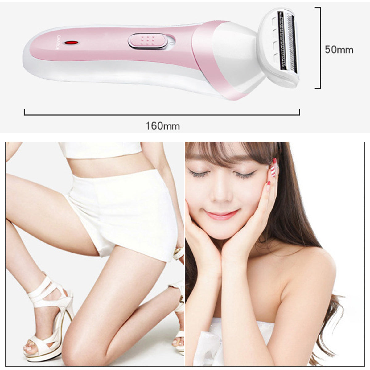 HKM-118419 Rechargeable Electric Trimmer Shaver for Whole Body Hair Removal