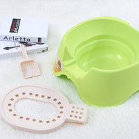 HKM-164307 Spillproof Semi-Enclosed Oversize Cat Litter Pan for Stress-Free Clean-Up
