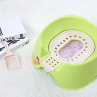 HKM-164307 Spillproof Semi-Enclosed Oversize Cat Litter Pan for Stress-Free Clean-Up