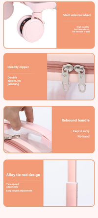 HKM-266067 Transparent Cat Carrier Trolley Bag - Portable and Stylish Pet Travel Solution