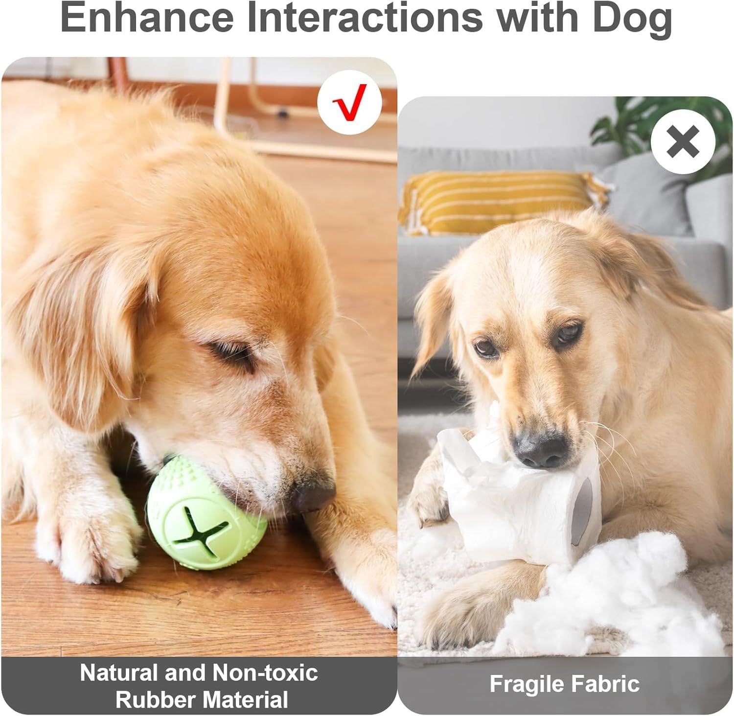 HKM-274643 Durable Bone-Shaped Dog Chew Toy for Aggressive Chewers - Natural Rubber Teeth Cleaning and Gum Massage Tool