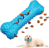 HKM-274643 Durable Bone-Shaped Dog Chew Toy for Aggressive Chewers - Natural Rubber Teeth Cleaning and Gum Massage Tool