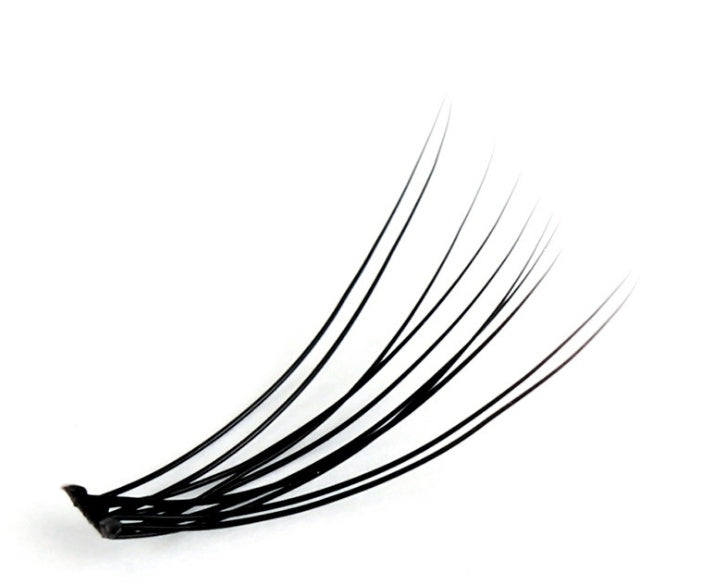 HKM-026195 Handmade Single Cluster False Eyelashes - Various Lengths from 6mm to 14mm, Thick Style, Rayon Material