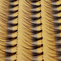 HKM-026195 Handmade Single Cluster False Eyelashes - Various Lengths from 6mm to 14mm, Thick Style, Rayon Material