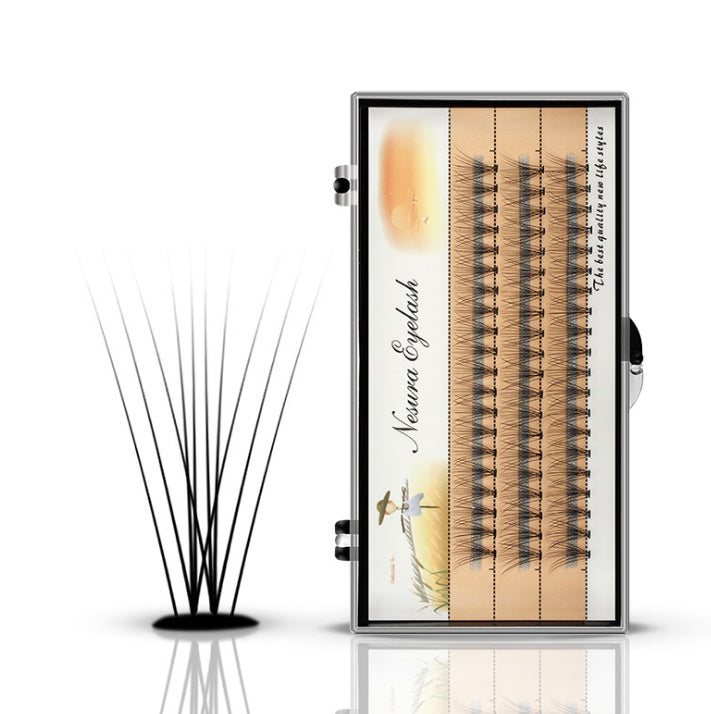 HKM-026195 Handmade Single Cluster False Eyelashes - Various Lengths from 6mm to 14mm, Thick Style, Rayon Material