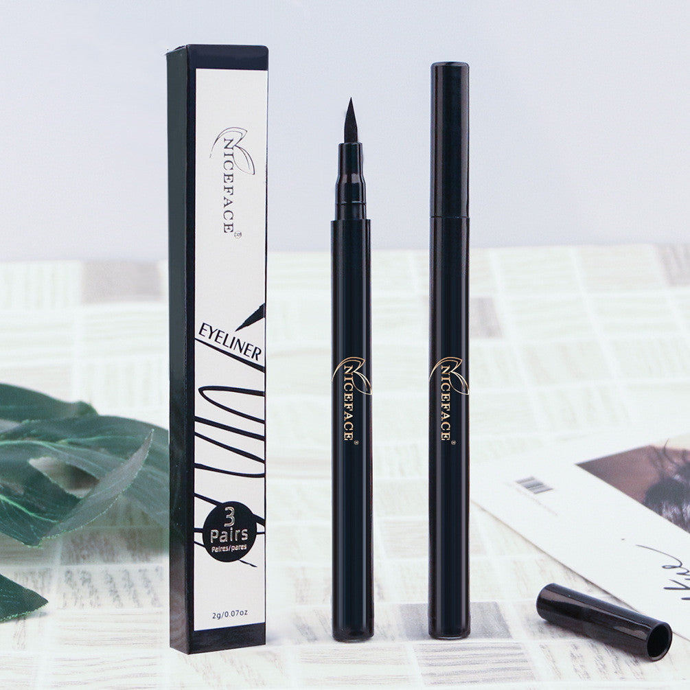 HKM-126483 3-in-1 Self-Adhesive Eyeliner Pen - Black, 10.28g, Convenient and Easy to Use
