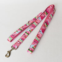 HKM-703443 Floral Pattern Polyester Dog Collar and Leash Set for All Seasons