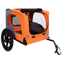 HKM-335699 Heavy-Duty Collapsible Pet Bike Trailer with 16-Inch All-Terrain Wheels and Universal Hitch for Small to Medium Pets