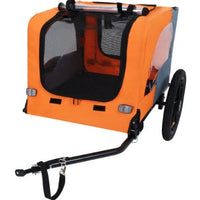 HKM-335699 Heavy-Duty Collapsible Pet Bike Trailer with 16-Inch All-Terrain Wheels and Universal Hitch for Small to Medium Pets
