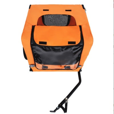 HKM-335699 Heavy-Duty Collapsible Pet Bike Trailer with 16-Inch All-Terrain Wheels and Universal Hitch for Small to Medium Pets