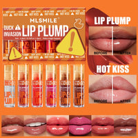 HKM-221651 Lip Plumping Glaze Set with 6 Hydrating Lip Oils and Duckbill Applicators for Instant Volume and Shine