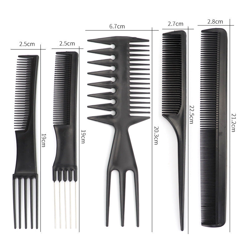 HKM-184787 10-Piece Hairdressing Comb Set for Professional Styling and Salon Use
