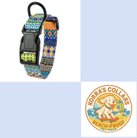 HKM-276307 Bohemian Striped Polyester Dog Collar for Small Dogs - All Season Casual Style