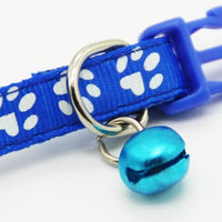 HKM-040851 Adjustable Pet Cat Collar with Bell - Small 1.0cm Band Width, Fits Neck Sizes 19cm to 32cm