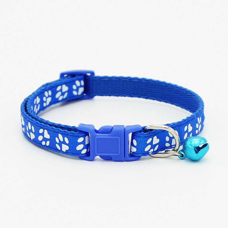 HKM-040851 Adjustable Pet Cat Collar with Bell - Small 1.0cm Band Width, Fits Neck Sizes 19cm to 32cm