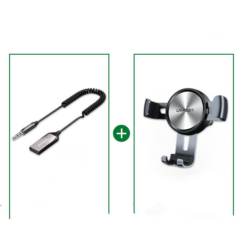 KTX-754451 Bluetooth Aux Adapter for Car - Wireless Receiver, USB to 3.5mm Jack, Touch and Button Control, High-Definition Sound Quality