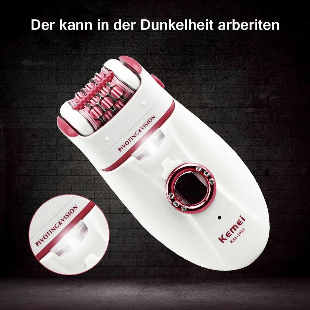 HKM-213267 Electric Lady Epilator KM-2668 for Underarm and Heel Hair Removal, Corded Use