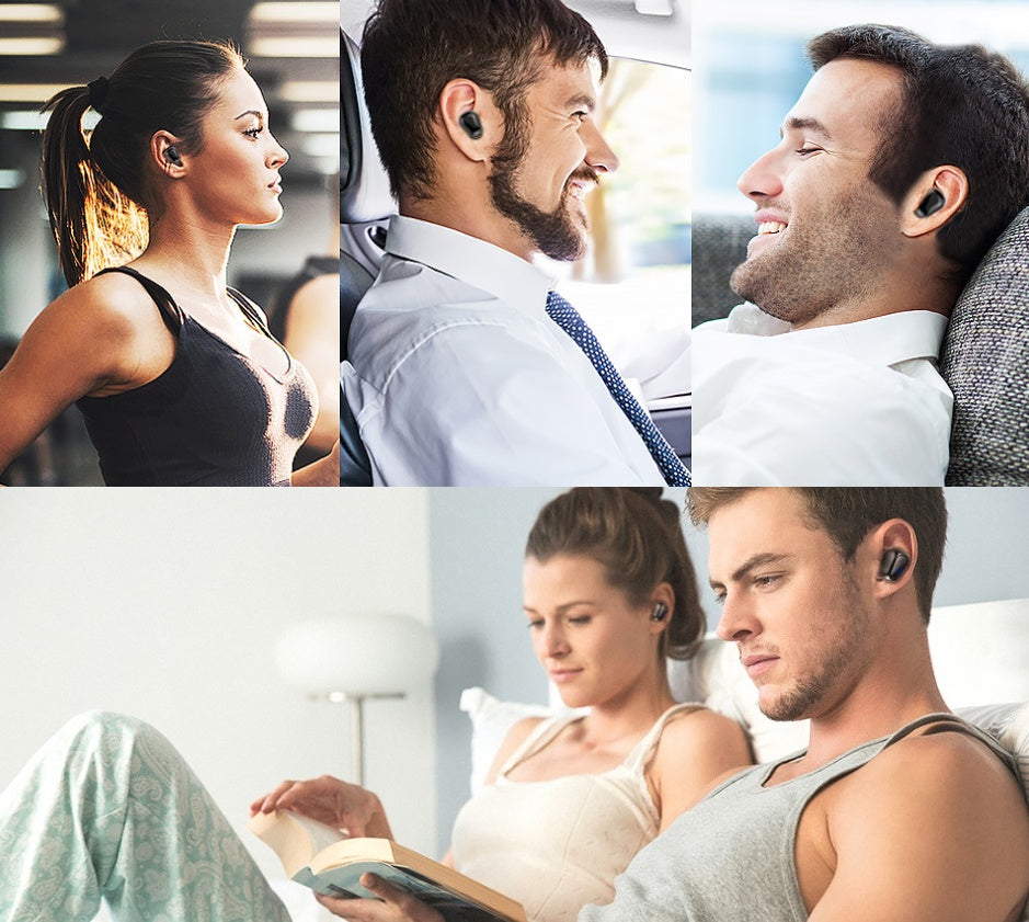 KTX-917779 Wireless Mini Stereo Sports Headphones - Bluetooth 5.0, Binaural TWS, In-Ear Design with Power Display and Voice Control