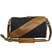 HKM-302035 Waterproof Waxed Canvas Crossbody Bag for Fitness and Travel - Eco-Friendly, Lightweight Design