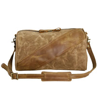 HKM-302035 Waterproof Waxed Canvas Crossbody Bag for Fitness and Travel - Eco-Friendly, Lightweight Design