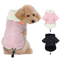 HKM-394899 Padded Hooded Dog Coat for All Sizes - Cotton Material, Casual Style, Available in Black and Pink