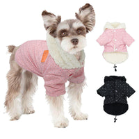 HKM-394899 Padded Hooded Dog Coat for All Sizes - Cotton Material, Casual Style, Available in Black and Pink