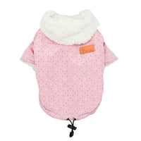 HKM-394899 Padded Hooded Dog Coat for All Sizes - Cotton Material, Casual Style, Available in Black and Pink