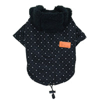 HKM-394899 Padded Hooded Dog Coat for All Sizes - Cotton Material, Casual Style, Available in Black and Pink