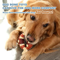 HKM-286163 Pet Molar Chew Toy for Teeth Grinding and Anxiety Relief - Natural Rubber Bone Shape for Dental Health and Chewing Fun