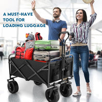 HKM-026003 Heavy Duty Foldable Camping and Garden Trolley Cart with Wheels
