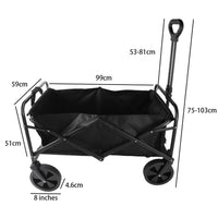 HKM-026003 Heavy Duty Foldable Camping and Garden Trolley Cart with Wheels