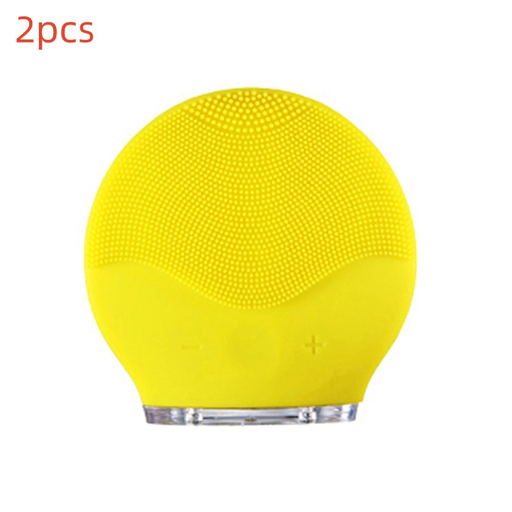 HKM-124371 Mini Electric Waterproof Silicone Facial Cleansing Brush with Sonic Vibration for Deep Pore Cleaning
