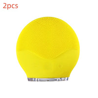 HKM-124371 Mini Electric Waterproof Silicone Facial Cleansing Brush with Sonic Vibration for Deep Pore Cleaning