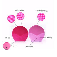 HKM-124371 Mini Electric Waterproof Silicone Facial Cleansing Brush with Sonic Vibration for Deep Pore Cleaning