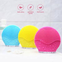 HKM-124371 Mini Electric Waterproof Silicone Facial Cleansing Brush with Sonic Vibration for Deep Pore Cleaning
