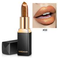HKM-349267 Temperature Changing Shiny Metallic Lipstick in Pearlescent Gilt Finish