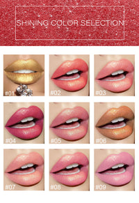 HKM-349267 Temperature Changing Shiny Metallic Lipstick in Pearlescent Gilt Finish