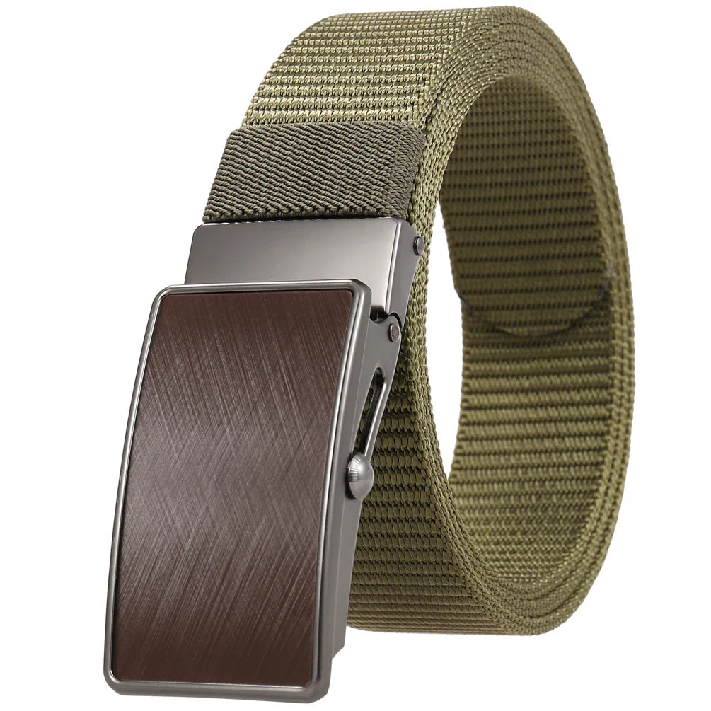 HKM-962131 Nylon Belt with Roller Buckle, Model LY36-23552-1, Durable and Adjustable Design for Everyday Wear