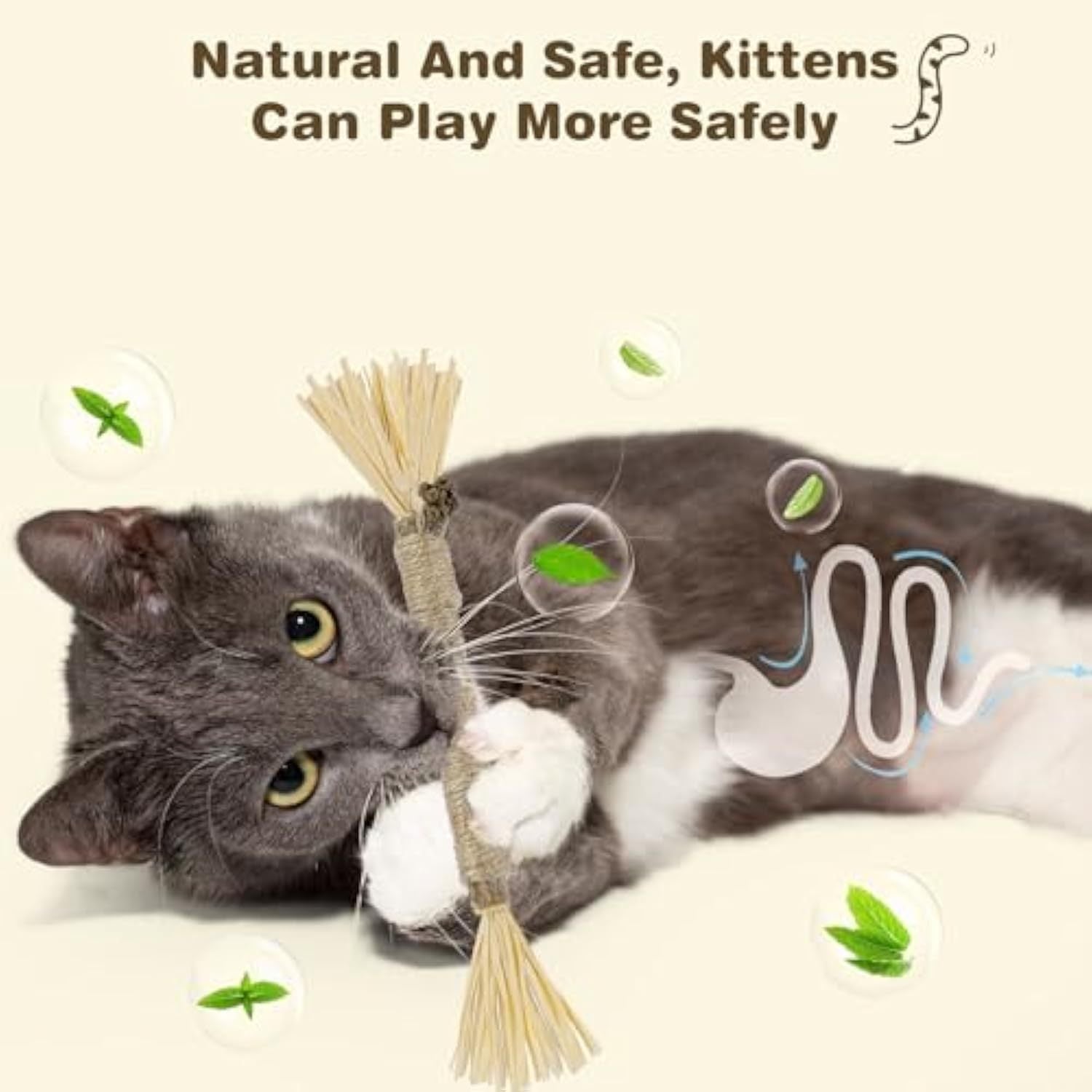 HKM-924563 Natural Silvervine Cat Chew Sticks - 3 Pack for Dental Care and Healthy Play