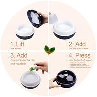 HKM-502291 Ultrasonic Aroma Diffuser with Colorful Night Light and Remote Control, 300ML Capacity, 30ML/H Output, Quiet Operation