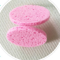 HKM-315347 Round Soft Clean Face Wash Pads – 5pcs of Wood Pulp Cotton, Pink, Φ85×15MM