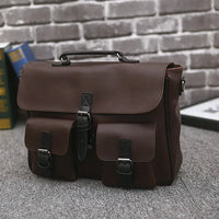 HKM-660179 Large Capacity Casual Crossbody Bag for Men - Versatile Leather Shoulder Briefcase with Stylish Design