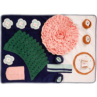 HKM-796115 Western-Style Polar Fleece Pet Sniffing Mat for Dining Table Use
