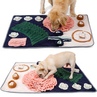 HKM-796115 Western-Style Polar Fleece Pet Sniffing Mat for Dining Table Use
