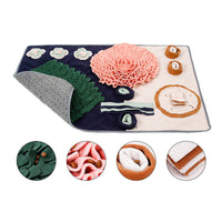 HKM-796115 Western-Style Polar Fleece Pet Sniffing Mat for Dining Table Use