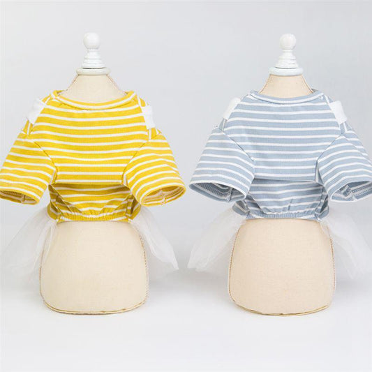 HKM-655891 Cotton White Bow Tie Skirt for Baby - Available in Yellow/Light Blue, Sizes XS to XL
